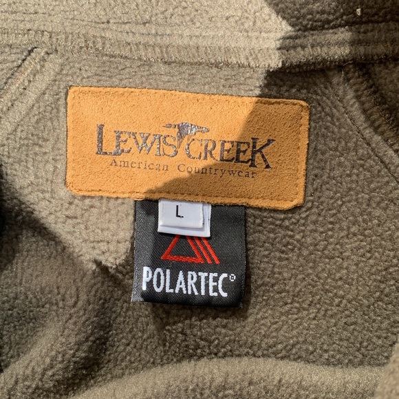 Lewis Creek zip up olive green fleece - Picture 2 of 2
